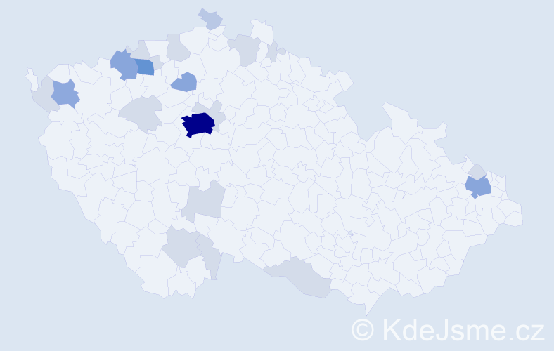 Příjmení: 'Pecháč', počet výskytů 55 v celé ČR
