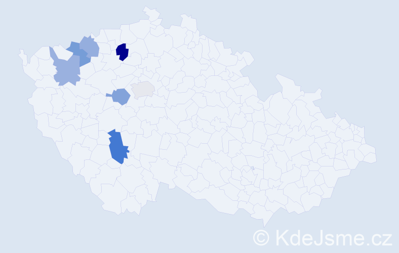 Příjmení: 'Kleinmann', počet výskytů 9 v celé ČR