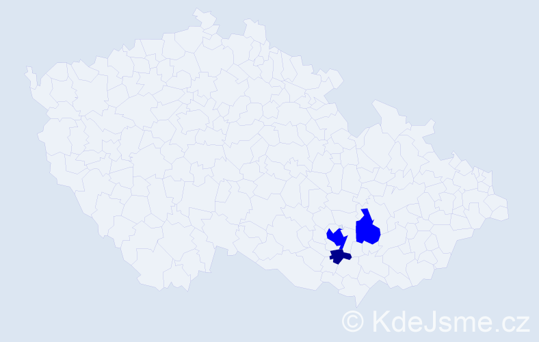 Příjmení: 'Preiszová', počet výskytů 4 v celé ČR