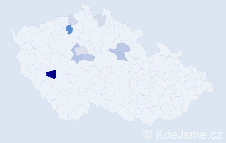 Příjmení: 'Voršilka', počet výskytů 18 v celé ČR