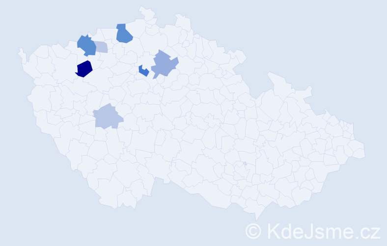 Příjmení: 'Gadžová', počet výskytů 17 v celé ČR