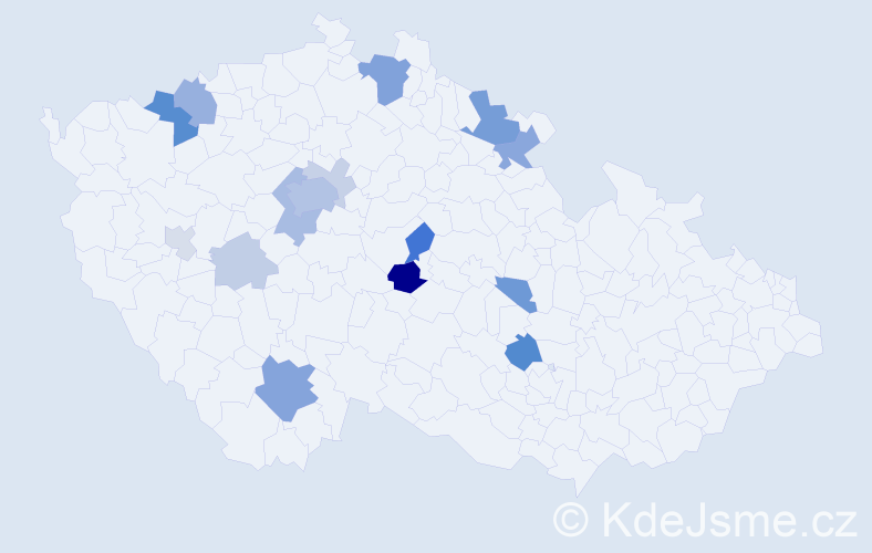 Příjmení: 'Misarová', počet výskytů 44 v celé ČR