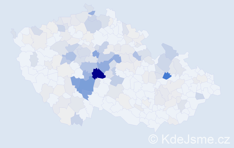 Příjmení: 'Hejný', počet výskytů 674 v celé ČR