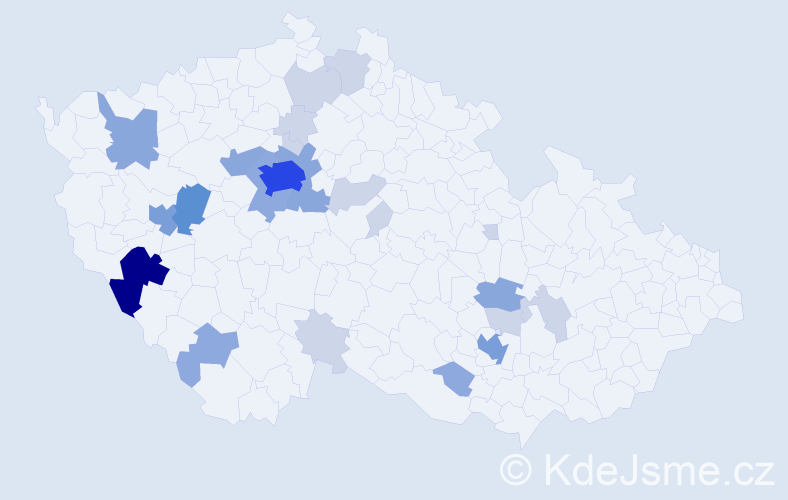 Příjmení: 'Ferus', počet výskytů 68 v celé ČR