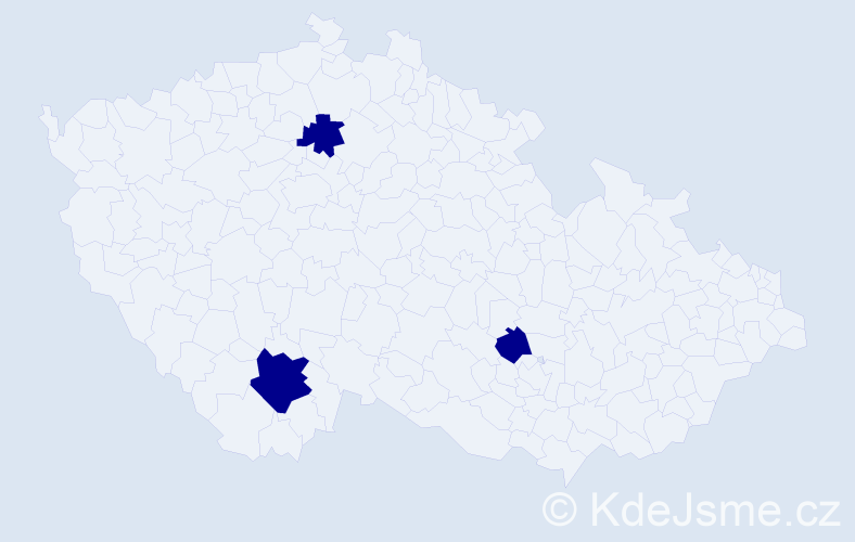 Příjmení: 'Cybulská', počet výskytů 3 v celé ČR