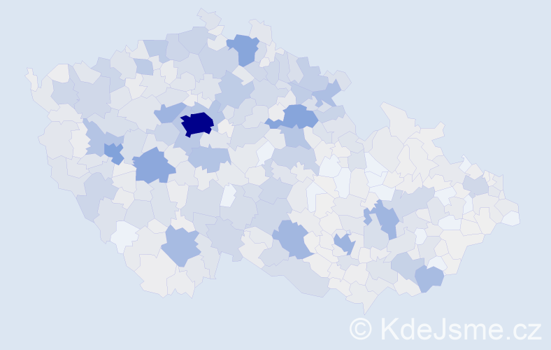 Příjmení: 'Ježek', počet výskytů 4363 v celé ČR