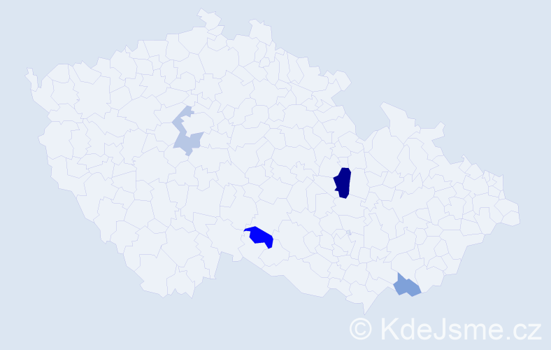 Příjmení: 'Sadlonová', počet výskytů 6 v celé ČR
