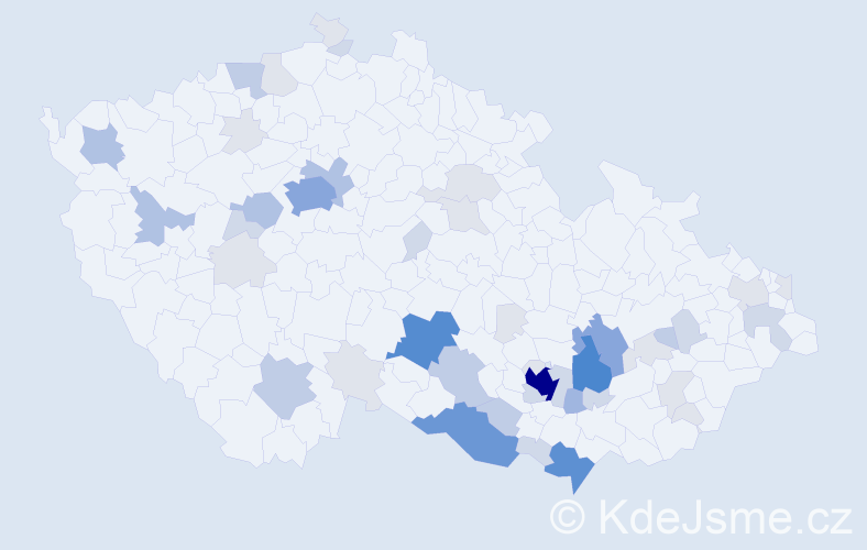 Příjmení: 'Obořilová', počet výskytů 164 v celé ČR