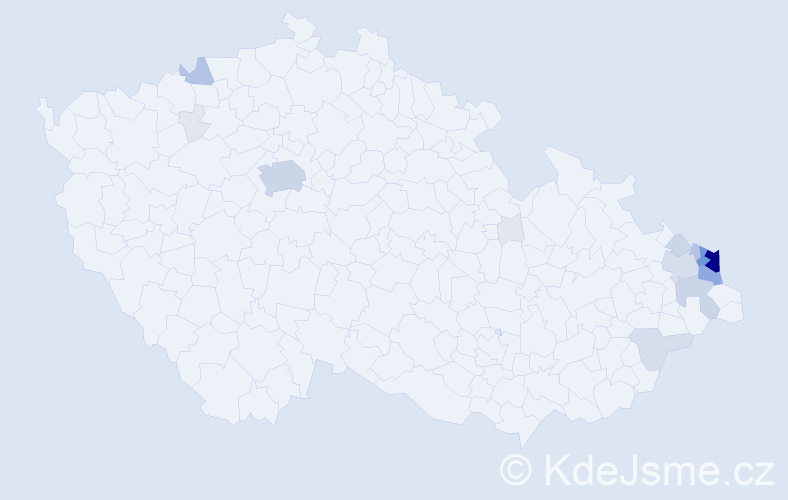 Příjmení: 'Kucharczyk', počet výskytů 95 v celé ČR