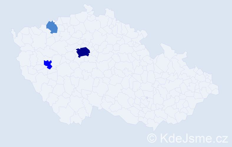 Příjmení: 'Velkova', počet výskytů 6 v celé ČR
