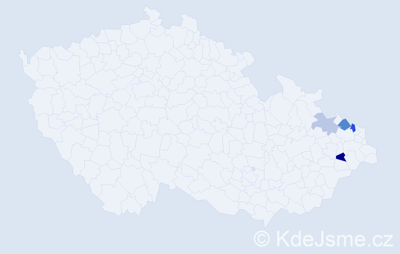 Příjmení: 'Děngl', počet výskytů 7 v celé ČR