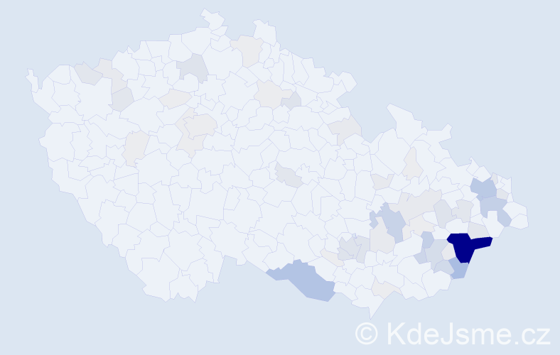 Příjmení: 'Filáková', počet výskytů 268 v celé ČR