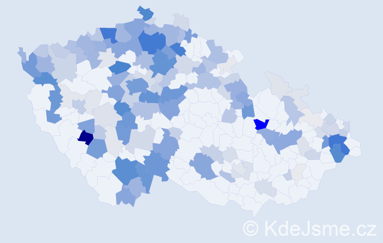 Příjmení: 'Masopust', počet výskytů 748 v celé ČR