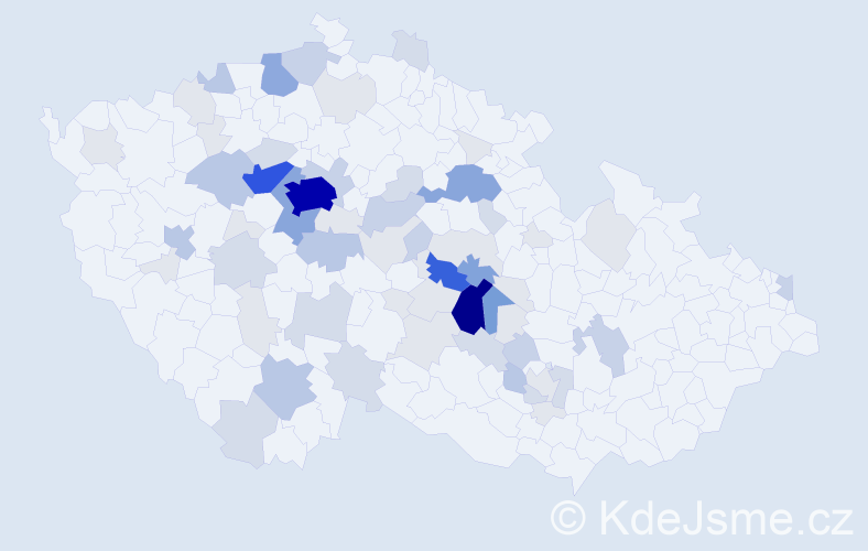Příjmení: 'Jun', počet výskytů 241 v celé ČR