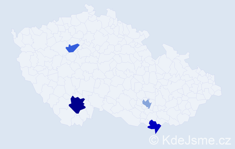 Příjmení: 'Skusilová', počet výskytů 10 v celé ČR