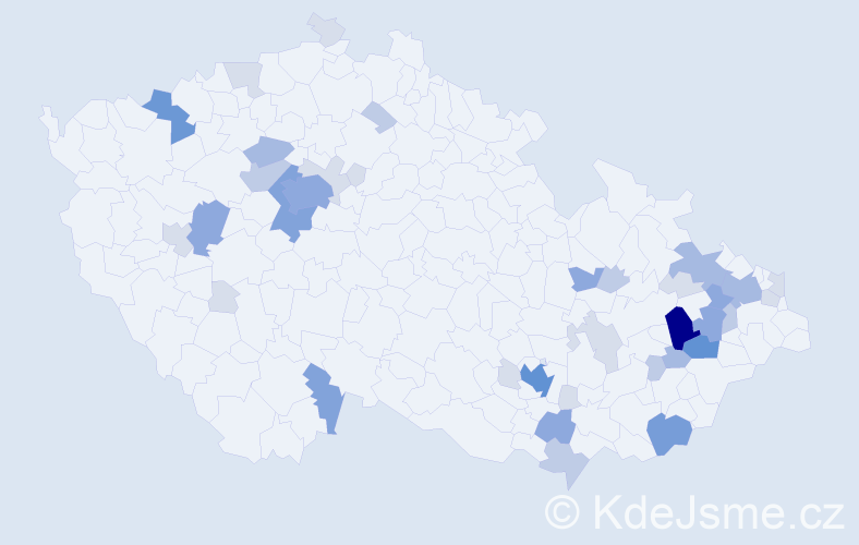 Příjmení: 'Rolincová', počet výskytů 119 v celé ČR