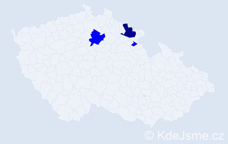 Příjmení: 'Šelepecová', počet výskytů 4 v celé ČR