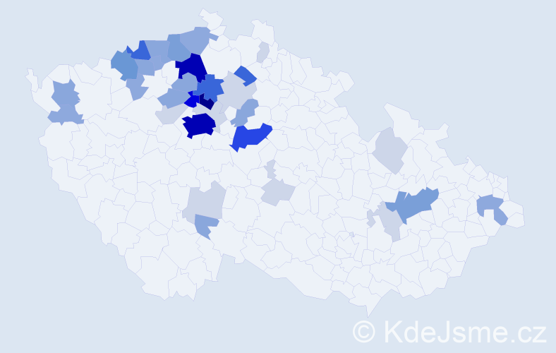 Příjmení: 'Prejzová', počet výskytů 137 v celé ČR