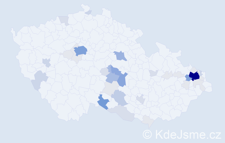 Příjmení: 'Neuvirtová', počet výskytů 142 v celé ČR