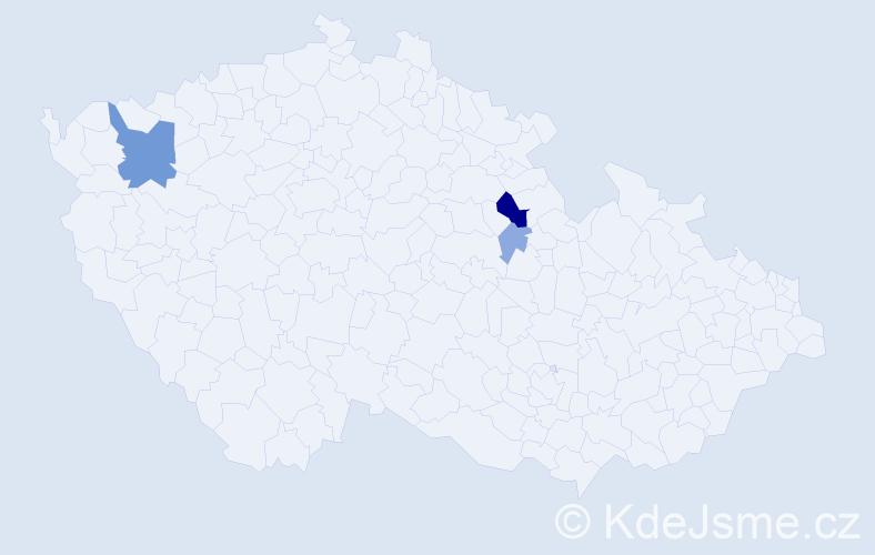 Příjmení: 'Plotek', počet výskytů 9 v celé ČR