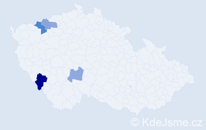 Příjmení: 'Krippelová', počet výskytů 17 v celé ČR