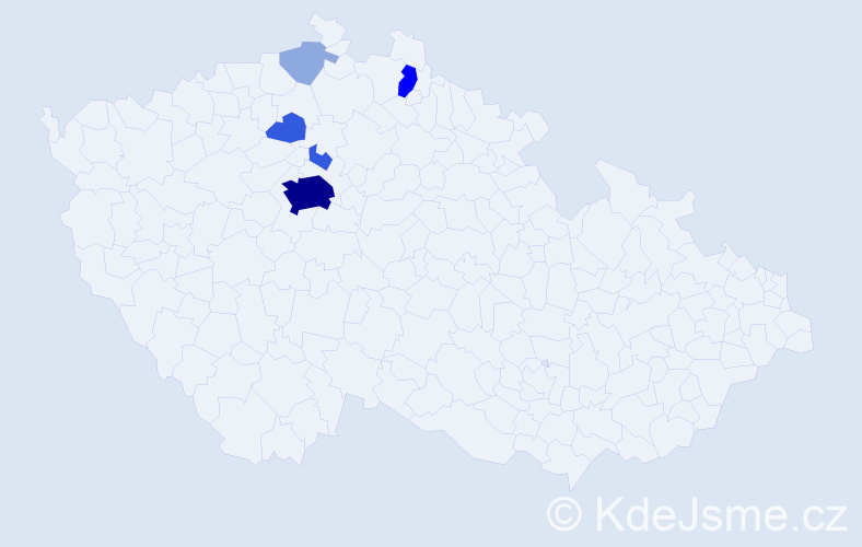 Příjmení: 'Matek', počet výskytů 16 v celé ČR