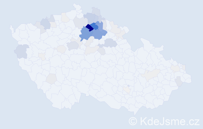 Příjmení: 'Koťátko', počet výskytů 214 v celé ČR