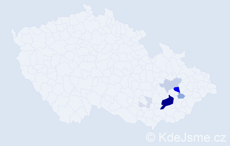 Příjmení: 'Fochr', počet výskytů 30 v celé ČR