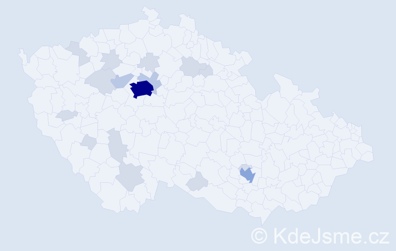 Příjmení: 'Lenská', počet výskytů 38 v celé ČR