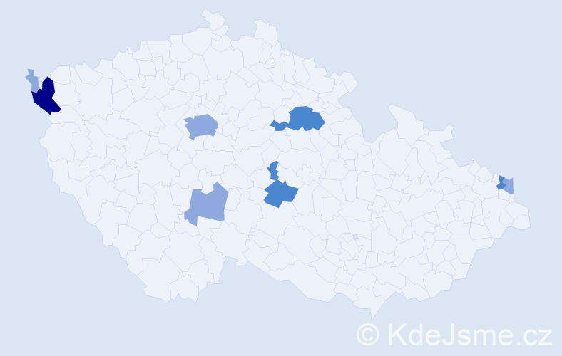 Příjmení: 'Zbortek', počet výskytů 15 v celé ČR