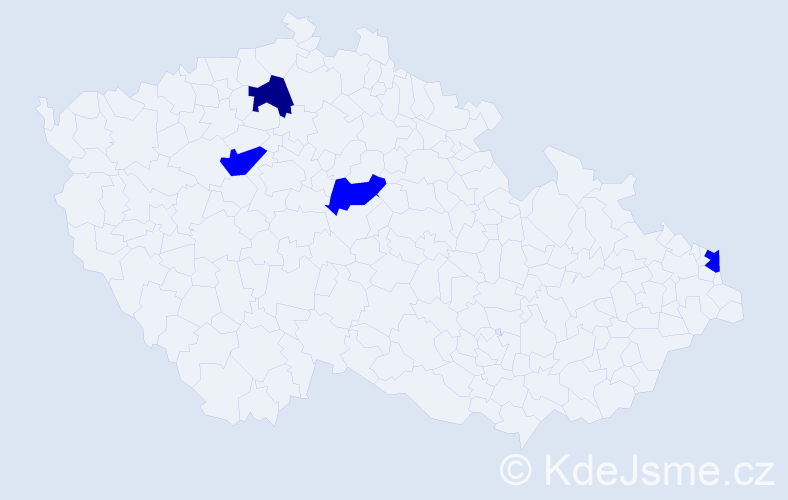 Příjmení: 'Krčula', počet výskytů 5 v celé ČR