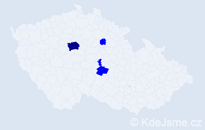 Příjmení: 'Pusbachová', počet výskytů 4 v celé ČR