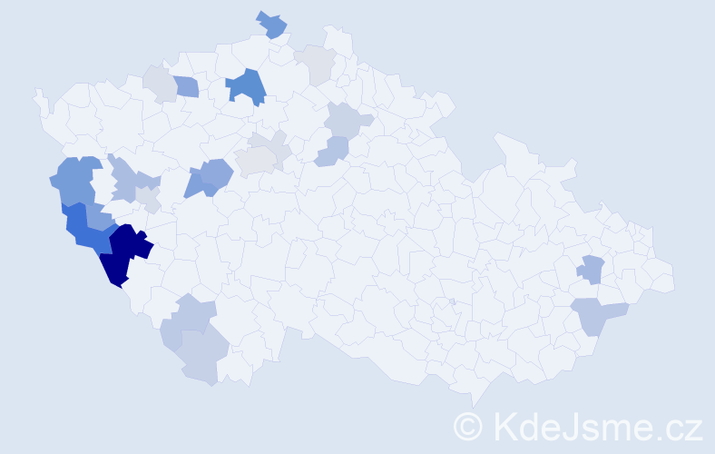 Příjmení: 'Pangerl', počet výskytů 63 v celé ČR