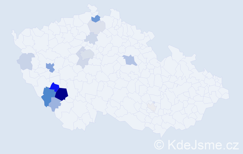 Příjmení: 'Kadaně', počet výskytů 57 v celé ČR