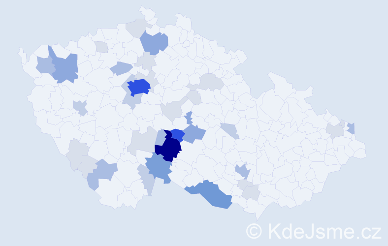 Příjmení: 'Dalíková', počet výskytů 112 v celé ČR