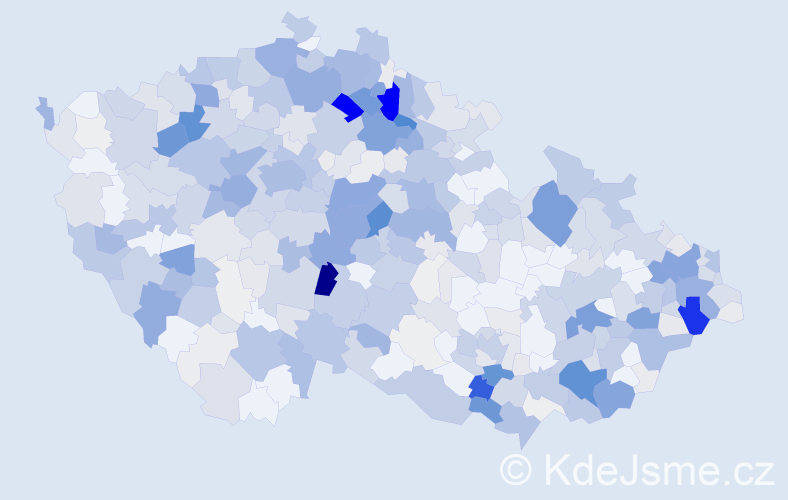 Příjmení: 'Zajícová', počet výskytů 2301 v celé ČR