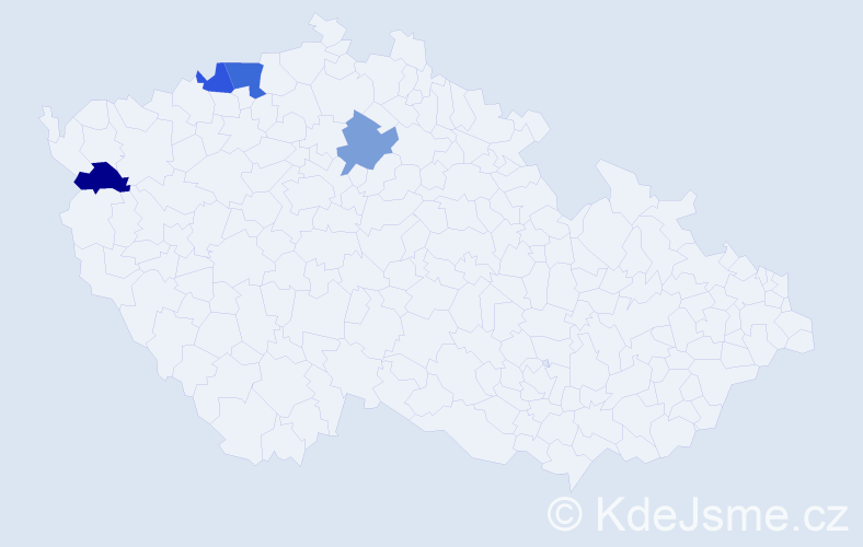 Příjmení: 'Buhajová', počet výskytů 5 v celé ČR