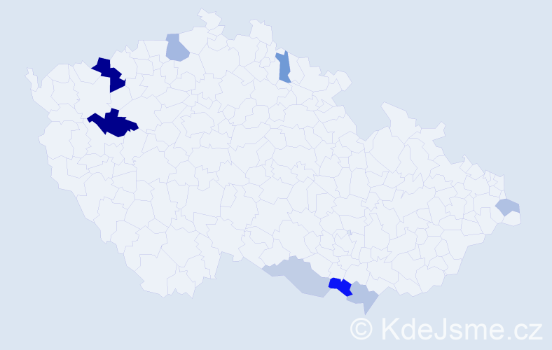 Příjmení: 'Oršulák', počet výskytů 17 v celé ČR