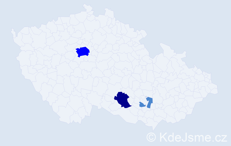Příjmení: 'Brejčák', počet výskytů 6 v celé ČR