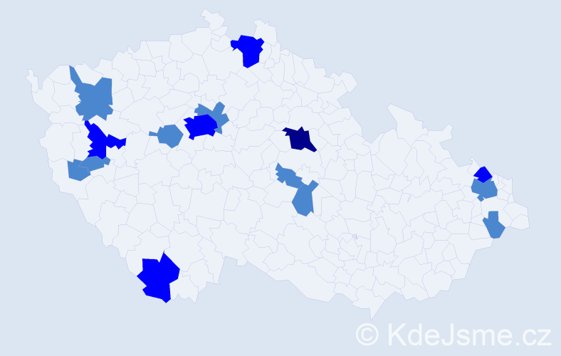 Příjmení: 'Zdechovan', počet výskytů 22 v celé ČR