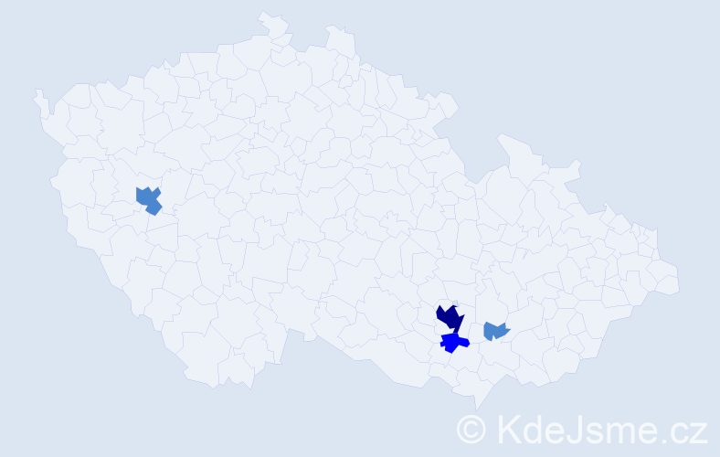 Příjmení: 'Mangerová', počet výskytů 7 v celé ČR