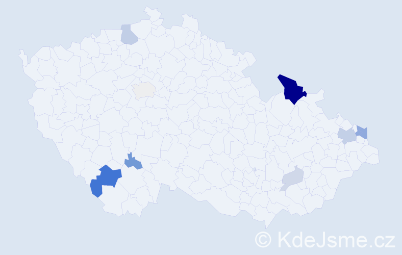 Příjmení: 'Balica', počet výskytů 27 v celé ČR