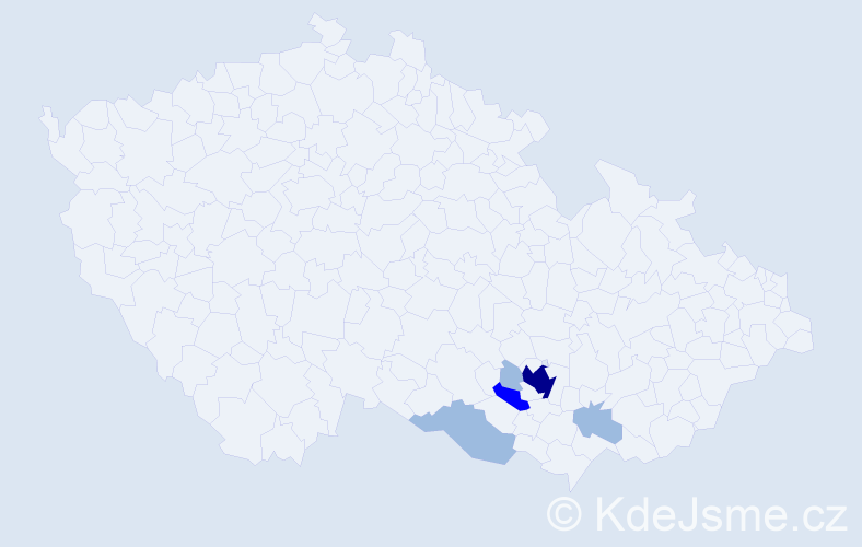 Příjmení: 'Irsenská', počet výskytů 10 v celé ČR