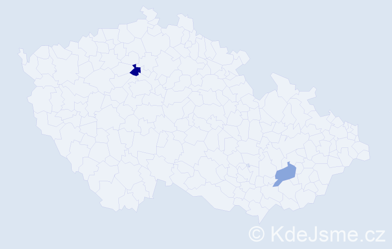 Příjmení: 'Bolčák', počet výskytů 3 v celé ČR