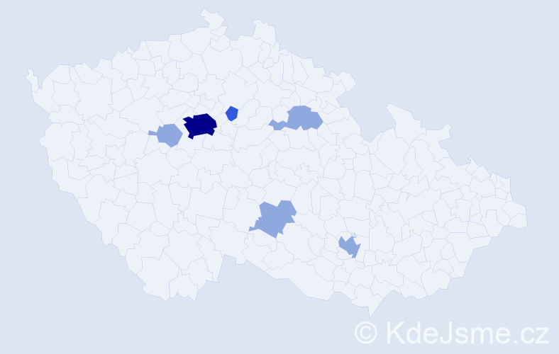 Příjmení: 'Protsak', počet výskytů 12 v celé ČR