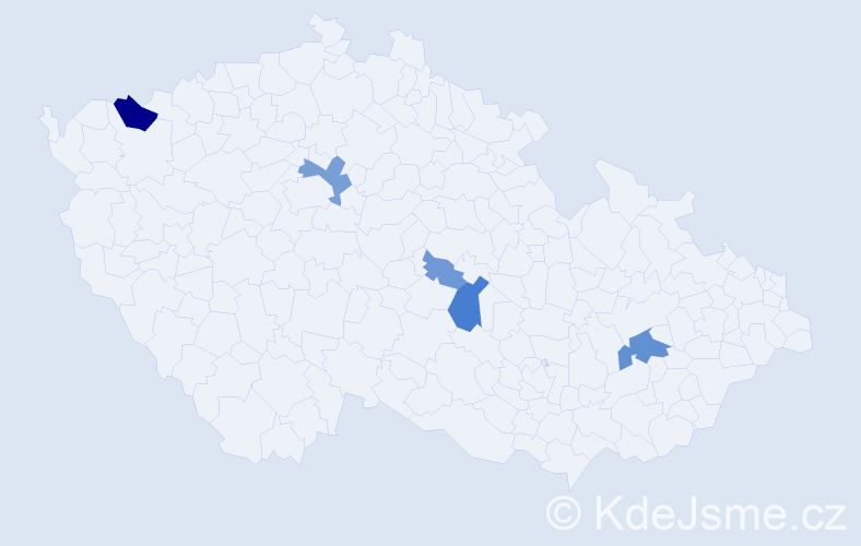 Příjmení: 'Bunčo', počet výskytů 15 v celé ČR
