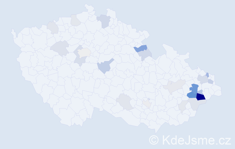 Příjmení: 'Snozová', počet výskytů 60 v celé ČR