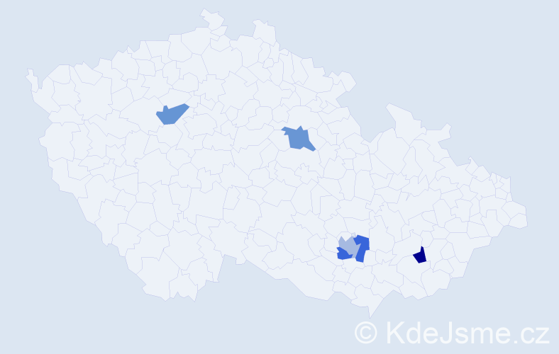 Příjmení: 'Koguch', počet výskytů 5 v celé ČR