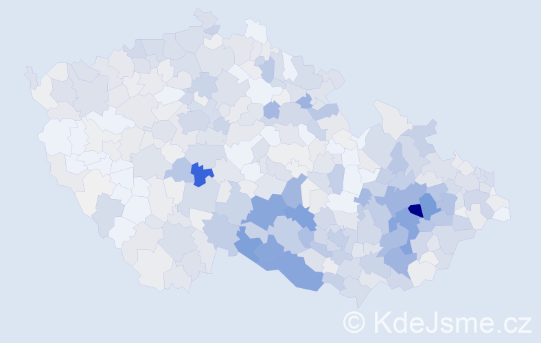 Příjmení: 'Dohnal', počet výskytů 2840 v celé ČR