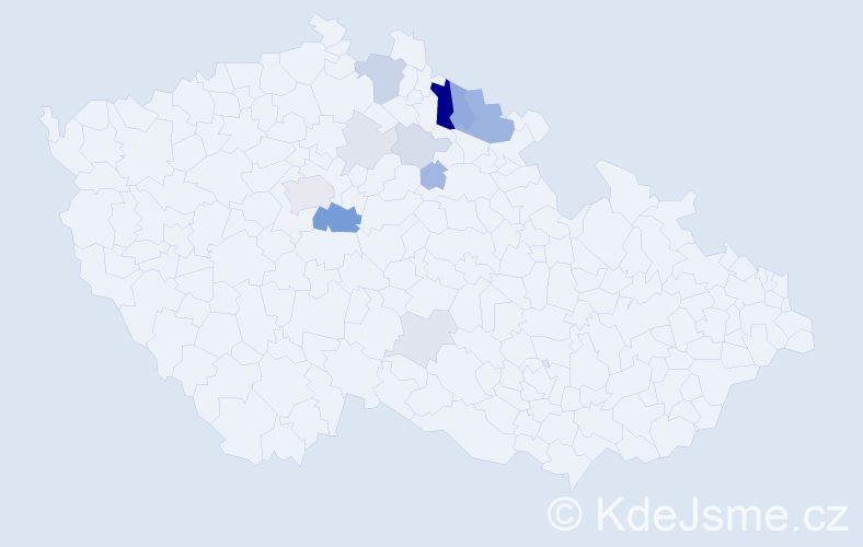 Příjmení: 'Fajstavr', počet výskytů 32 v celé ČR